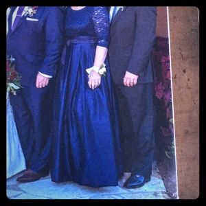 Navy blue mother of the bride dress